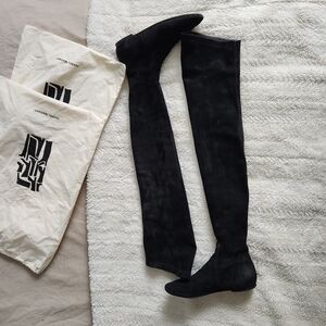 Isabel Marant Black Suede Over-the-Knee Boots